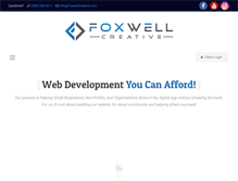 Tablet Screenshot of foxwellcreative.com